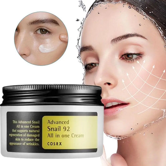 COSRX Advanced Snail 92% All In One Cream 100 ml | Crème Hydratante avec Bave d'Escargot | Pour Anti Rides Peaux d'Acné et Peau Sèche Soins pour le Visage de Jour Femme | Coréen Korean Skincare