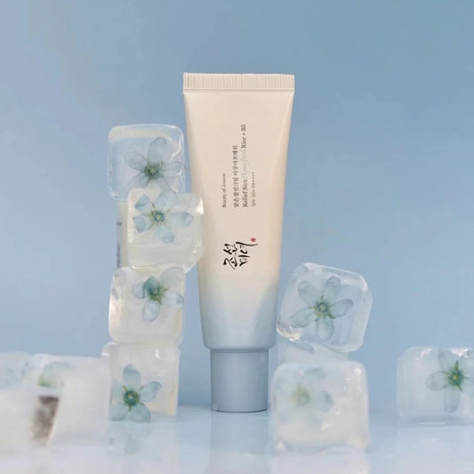 Beauty of Joseon Crème solaire Rice Probiotics SPF 50+ aux extraits de riz.